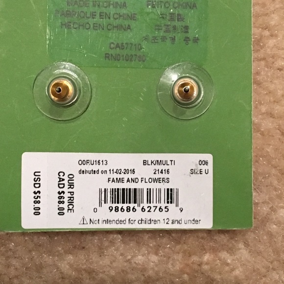 NEW Kate Spade Fame and Flowers Stud Earrings - Picture 3 of 3